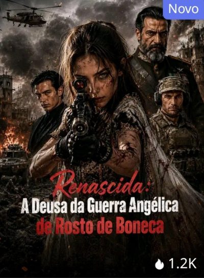 Capa da minisserie Renascida: a Deusa da Guerra Angélica de Rosto e Boca